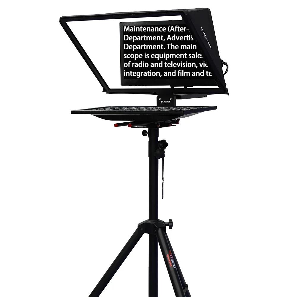 TS240 Teleprompter de transmisión de TV Studios de 24 pulgadas VIDEO con controlador inalámbrico