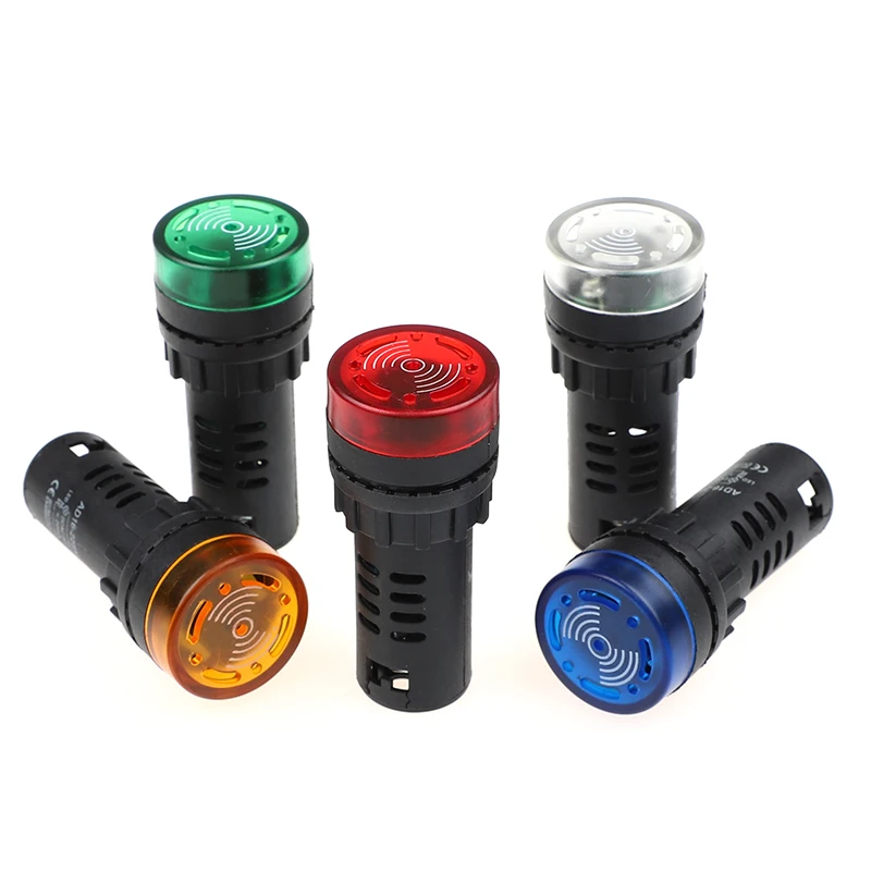 22mm AD16-22SM Indicator Light Signal Lamp Flash Buzzer 6V 12V 24V 110V 220V 380V