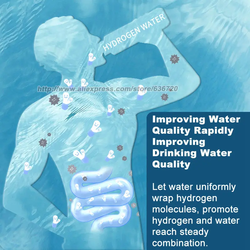 مولد زجاجة مياه الهيدروجين المحمول H2، مؤين مياه لزجاجة الهيدروجين ما يصل إلى 9000 جزء في المليون مع تقنية SPE/PEM