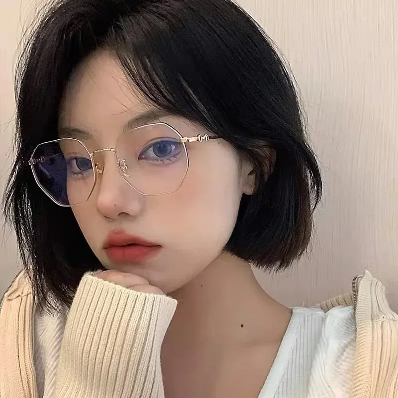 Gafas de lujo antiluz azul para miopía, gafas de moda para mujer con menos dioptrías, gafas graduadas para miopía