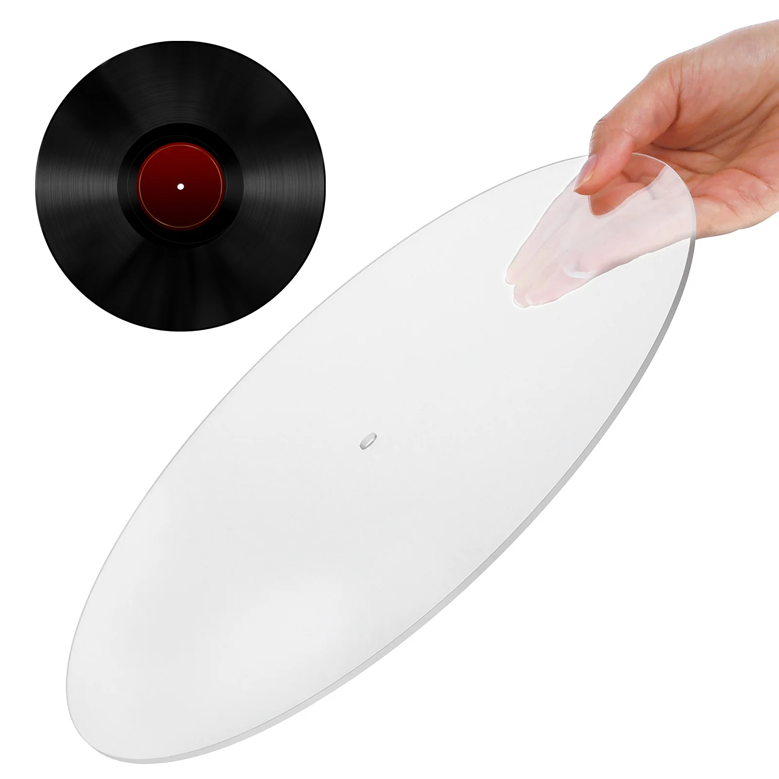 Il tappetino per giradischi in acrilico durevole riduce l'elettricità statica e le vibrazioni migliora la qualità dell'audio con la piastra del giradischi dall'aspetto moderno