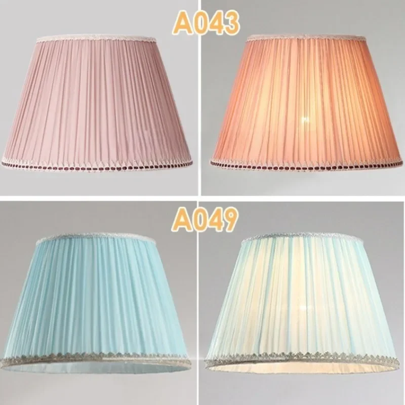 Simple Modern cloth Desk Lamp Shade for Living Bedroom E27 Screw Base Fabric Desk Floor Lamp Cover Shell