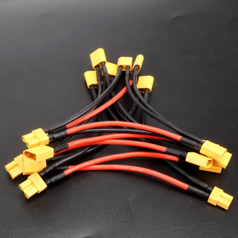 3 個 XT30 プラグコネクタオス - メス 16AWG 10CM バッテリーアダプターシリアル Y タイプ Rc ヘリコプター接続ワイヤー