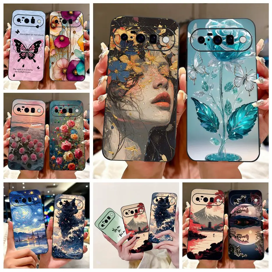 Für Google Pixel 10 Pro XL Fall Luxus Mode Gemalt Abdeckung Weiche TPU Telefon Fall Für Google Pixel 10 Pixel 10 pro Zurück Abdeckung Taschen