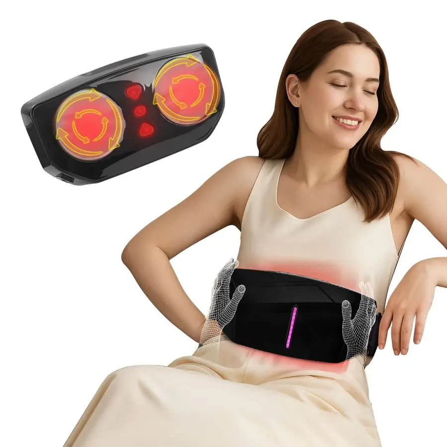 

Kneading Disc Abdominal Massager with Heat Stomach Massager for Digestion, Belly Cellulite Machine for Flattening Belly amp Musc