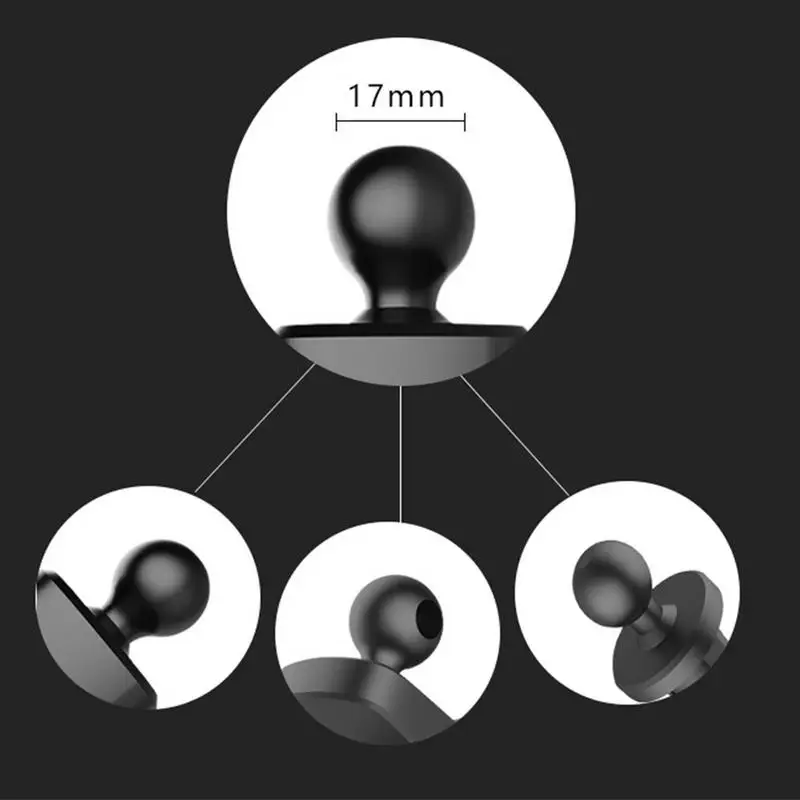 17mm Ball Head Car Phone Holder Dashboard Mount Anti-skid Fixed Air Vent Stand Portable For Car Phone Holder Bracket Accessories