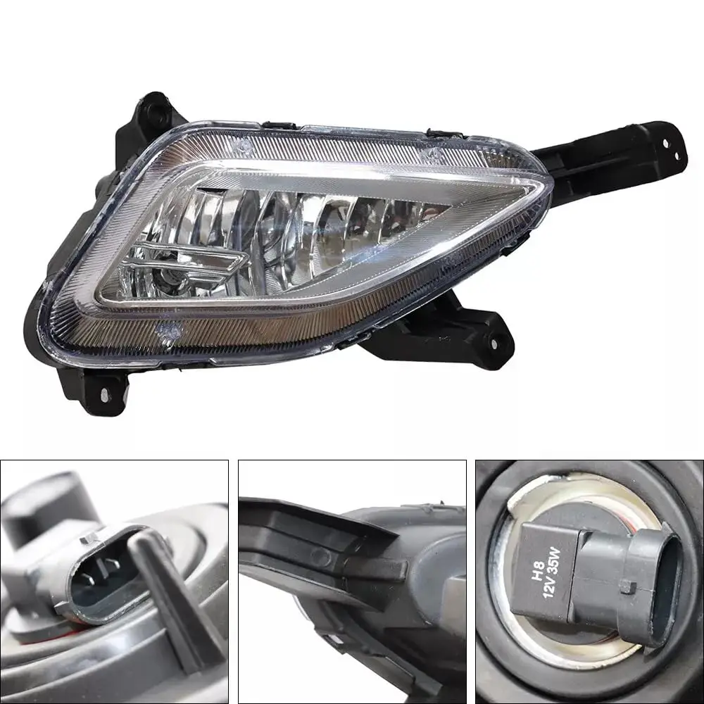 Piaoyue- ل 2015 2016 2017 هيونداي سوناتا القياسية سيدان أضواء الضباب الهالوجين النهار مصباح جيد الإضاءة سائق اليسار + الركاب الأيمن Si