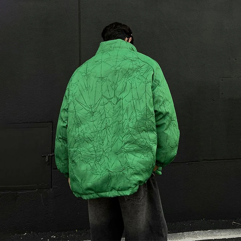 Herren Baumwolljacke Unregelmäßiges Baummuster Jacke Streetwear Fashion Vielseitiger Trend Campus Warme Paarjacke Herrenbekleidung