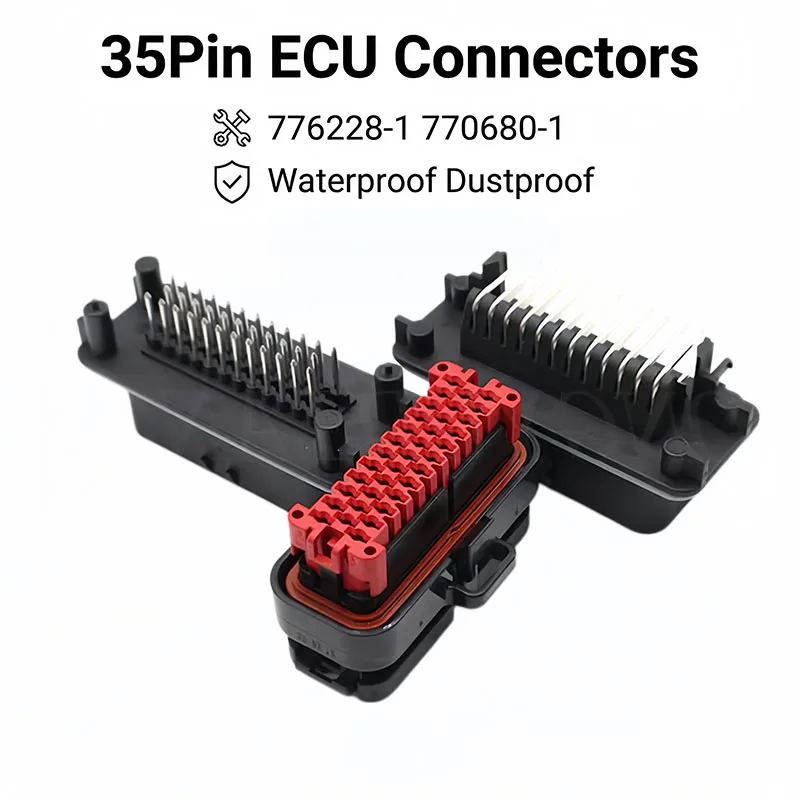 

1PCS 35Pin ECU Controller Connector AMPSEAL 776228-1 770680-1 Male Header PCB Mount Plug For Automotive Wiring Harness