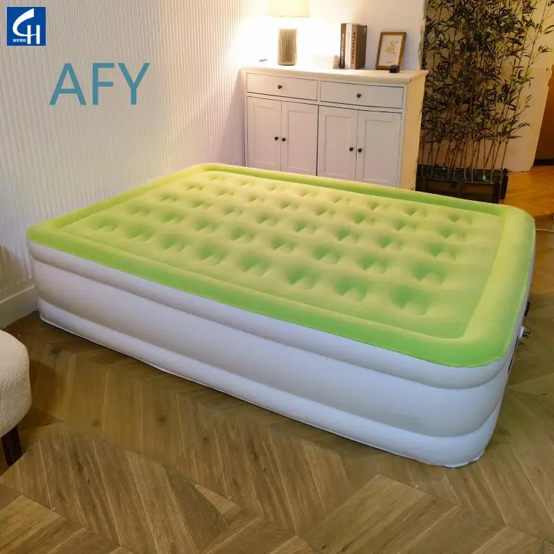 Luxury Camping Air Mattress Upgraded Inflatable Mattress Bed for Travel with AC Built-in Pump for Tent Sleeping Pad Outdoor