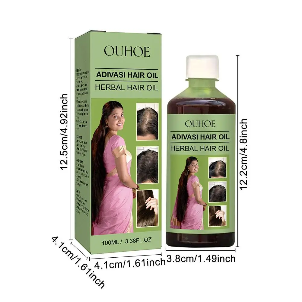 100ml Oil India Adivasi Herbal Hair Oil Rosemary Repair Damaged Hair Fast Repair Thicken Oils Products