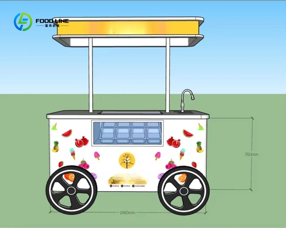 Customized Best Selling Ice Cream Trolley/freezer Ice Cream Carts/mobile Ice Cream Making Cart