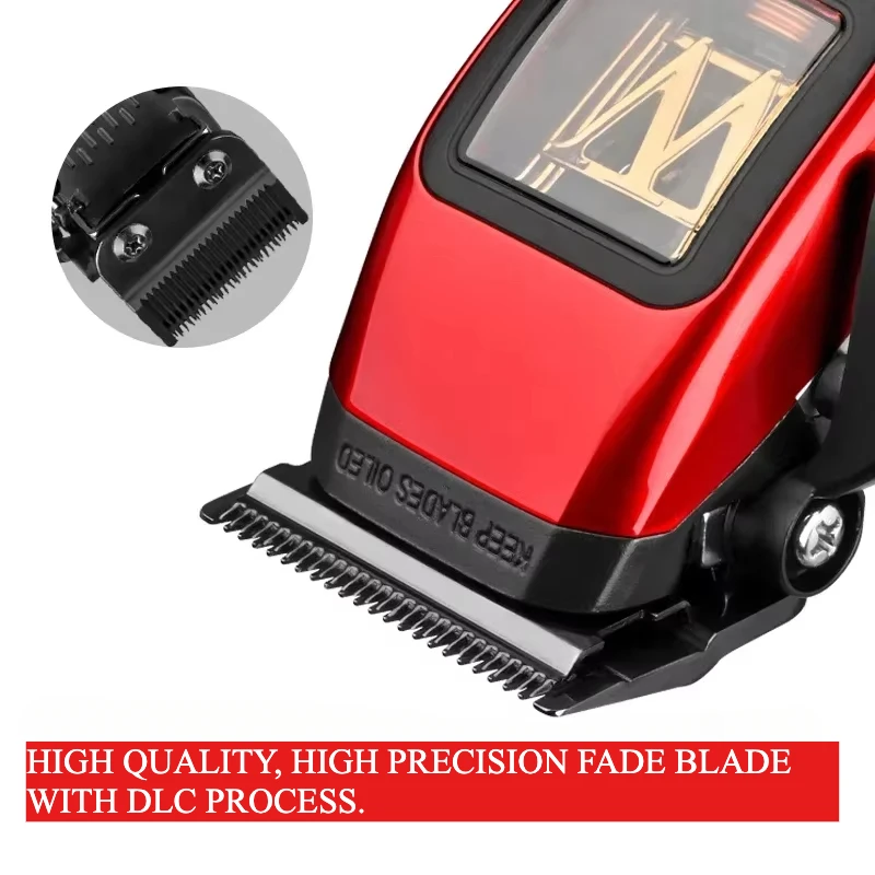 2024 New WMARK NG-X1 High Speed Professional Hair Clippers Microchipped Magnetic Motor10000RPM 9V Motor,Barbers Haircut Kit Fade