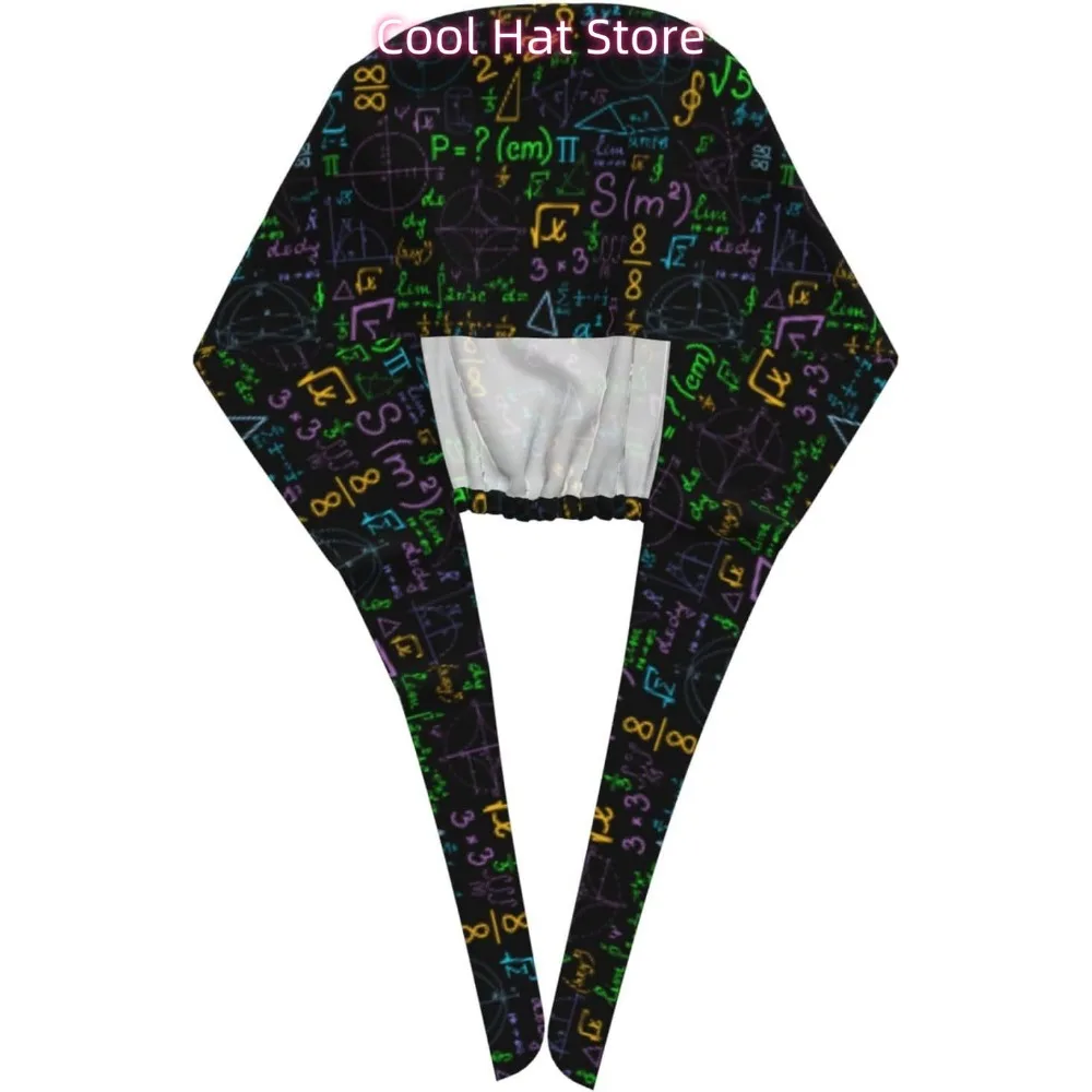 الرياضيات الملونة منصات هندسية الصيغ حسابات تنفس فرك قبعة للممرضات والأطباء قبعة العمل قابل للتعديل مع #4