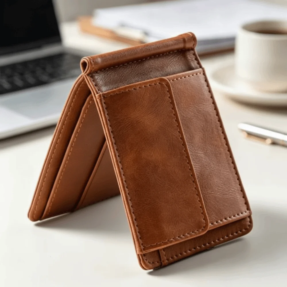 RFID Blocking RFID Blocking Wallet Multi Card Slots PU Leather Multi Card Holder Coin Pocket Leather Money Clip Daily Travel