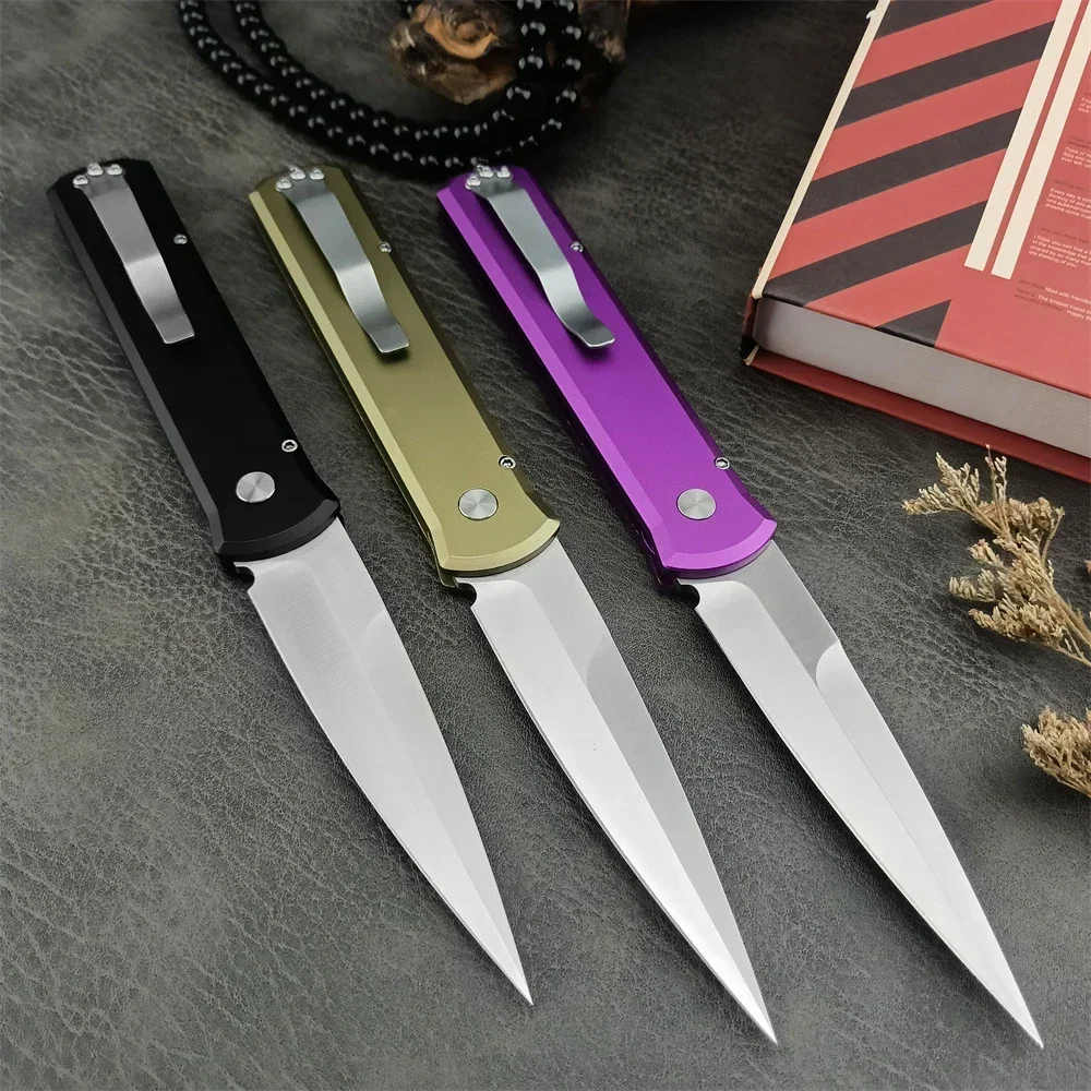 Folding Pocket Knife D2 Steel Blade Aluminum Handle Outdoor AU TO Knife Camping Hunting Self Defense EDC Tool Tactical Knife