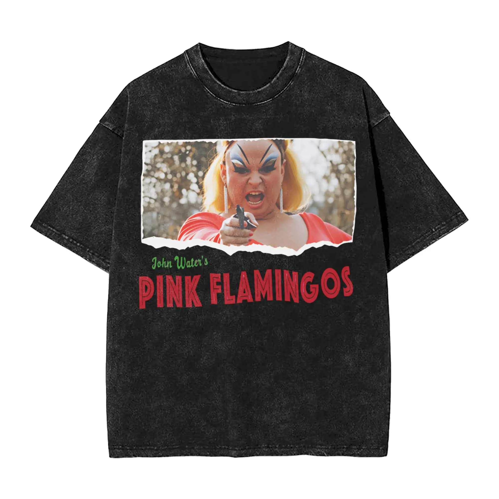 Pink Flamingos, John Waters, Divine T-Shirt Men  Funny 100% Cotton Tees Crewneck Short Sleeve T Shirts New Arrival Tops