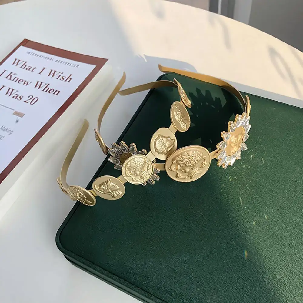 

Fashion Temperament Headdress Hairband Girls Women Hair Accessories Head Portrait Headband Diamond Hair Hoop Baroque Style