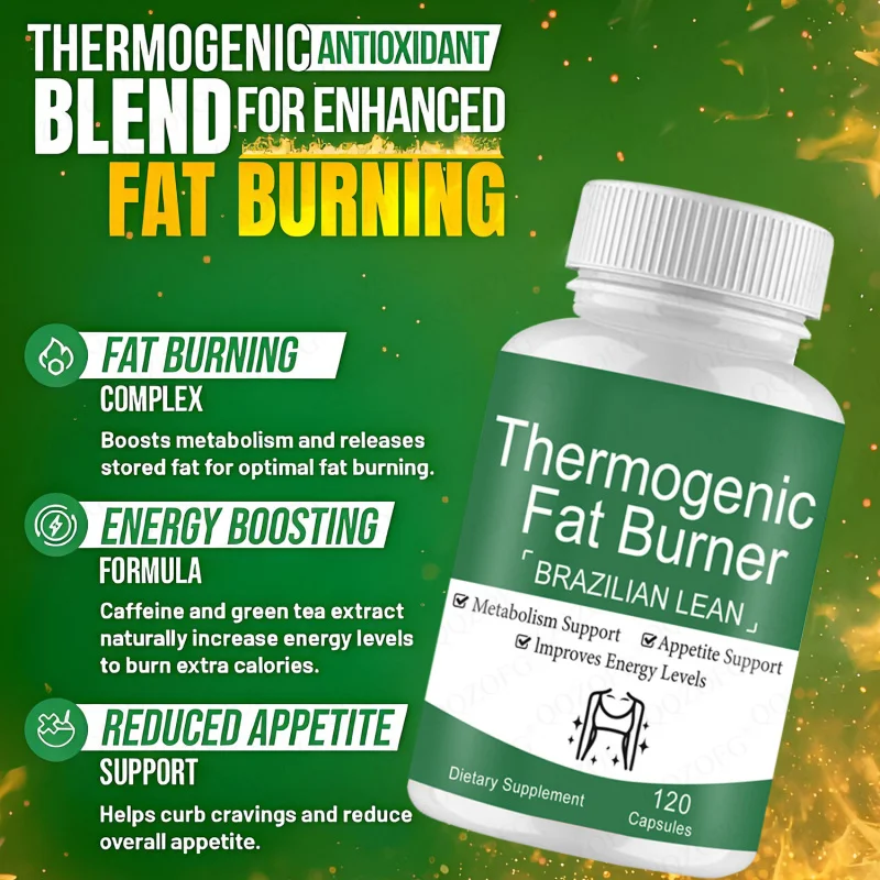 열 생성 캡슐 천연 지방 연소 보충제 신진대사 촉진 에너지 증진 체중 관리 지원 식이 보조제