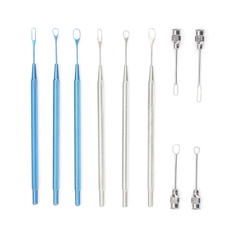 Ophthalmic microinstruments flushing stainless steel titanium alloy rod crystal wire ring snare 3*8 handle 5*7