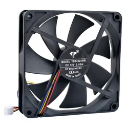 YD14025HBL 14cm 140mm fan 140x140x25mm DC12V 0.80A 4pin pwm high airflow cooling fan for case power supply