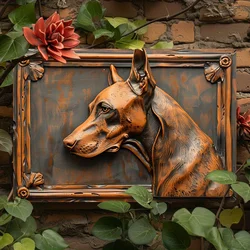 Doberman Pinscher Tin Sign: A Funny and Vintage Decor for Spring/Summer - Perfect for Gym, Office, Kitchen, Classroom, Gift
