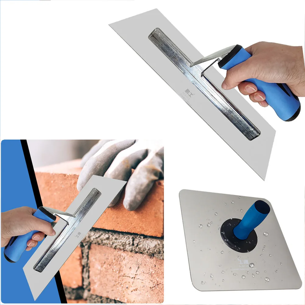 Stainless Steel Concrete Finishing Float Trowel Bricklayer Concrete Trowel Finishing Masonry Trowel Professional Plastering Tool