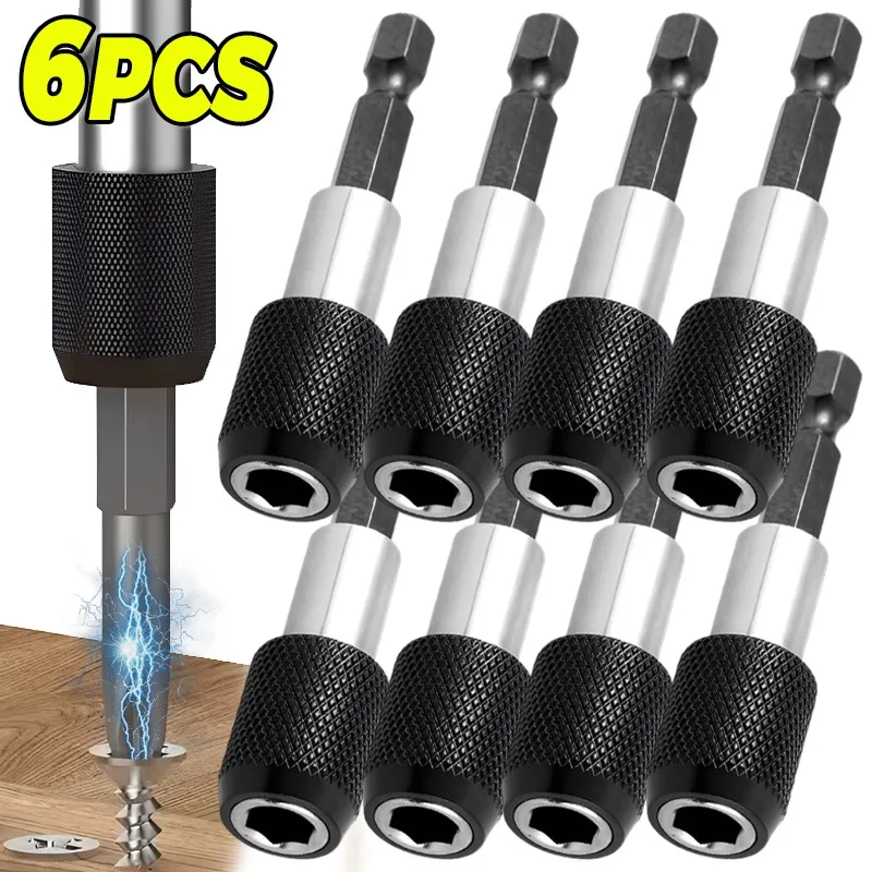 

6/1PCS Hex Shank Screwdriver Bit Holder Quick Release Extension Rod Magnetic Drill Bits Holde Electric Change Adapter Converter