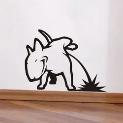 Dog Pissing Bull Terrier Vinyl Wall Sticker Animals Wall Decals Nursery Kids Bedroom Living Room Home Decoration Pets Art Mural