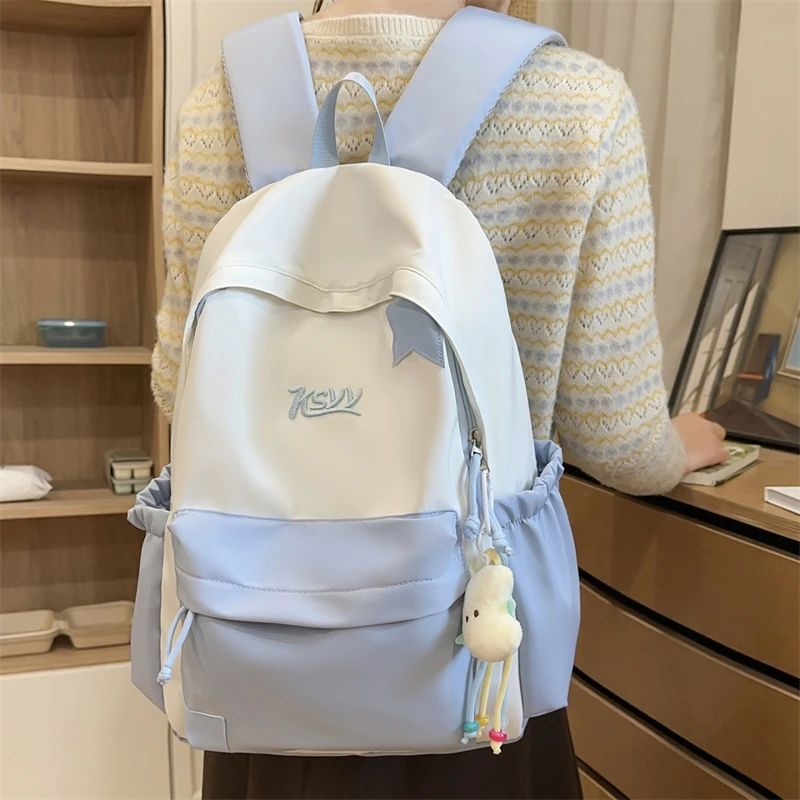 

New Fashion Contrasting Women's Backpack Student Backpack, Casual Laptop Backpack Large Capacity Travel Backbag Female Bookbag