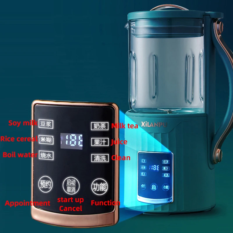 800ml Soybean Milk Machine Multifunction Juicer Portable Blender Mixer Grinder Free Filter Automatic Heating Soy Milk Maker 220V
