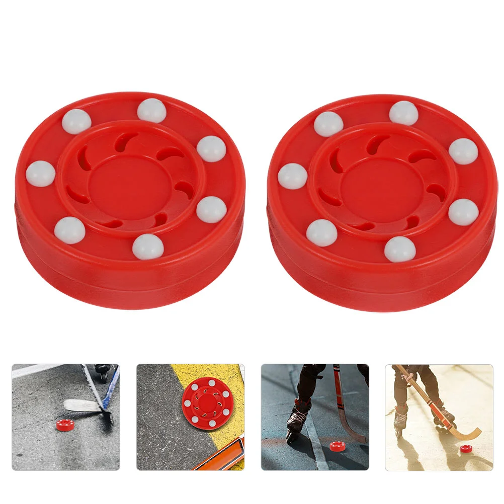 

2 Pcs Hockey Pucks Practicing Major Dedicated Professional Balls for Red Game Training Fitness