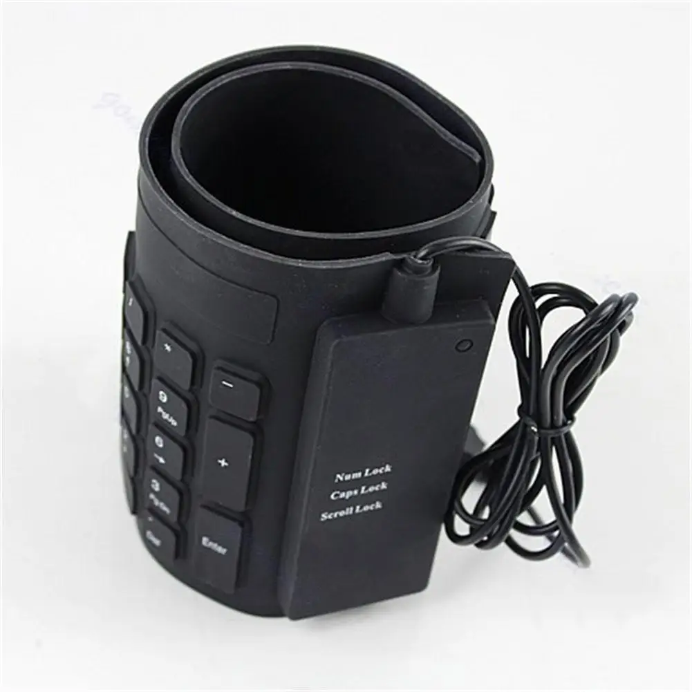 109คีย์ Usb แบบพกพาซิลิโคนคีย์บอร์ดกันน้ำควบคุมสายไฟยืดหยุ่นพับได้สำหรับ Windows Vista PC