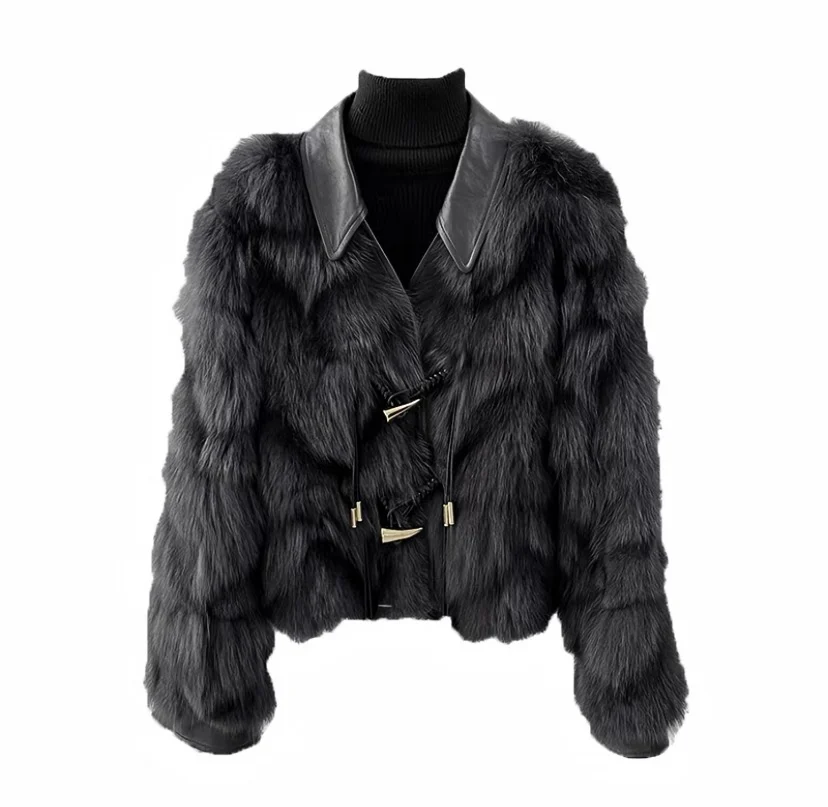 Women's Clothing High quality fashionable furry warm l jacketAutumn Winter New 016