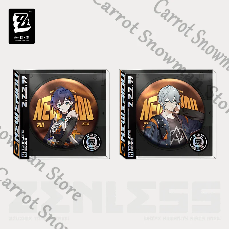 Anime genuino Zenless Zone Zero Belle Wise insignia emblema hojalata broche cuentas brillantes Cospaly regalo de dibujos animados