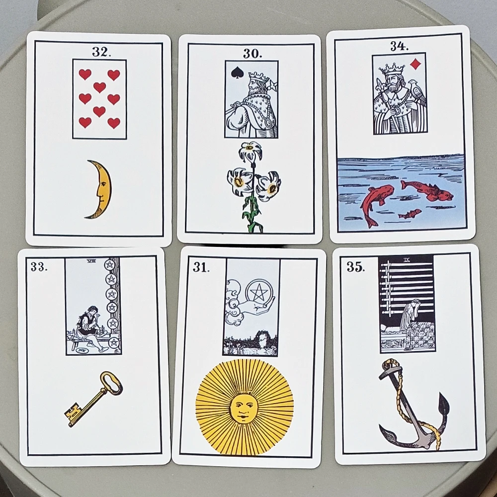 Vintage Collectible Cards - Jeu de divination de 36 cartes,