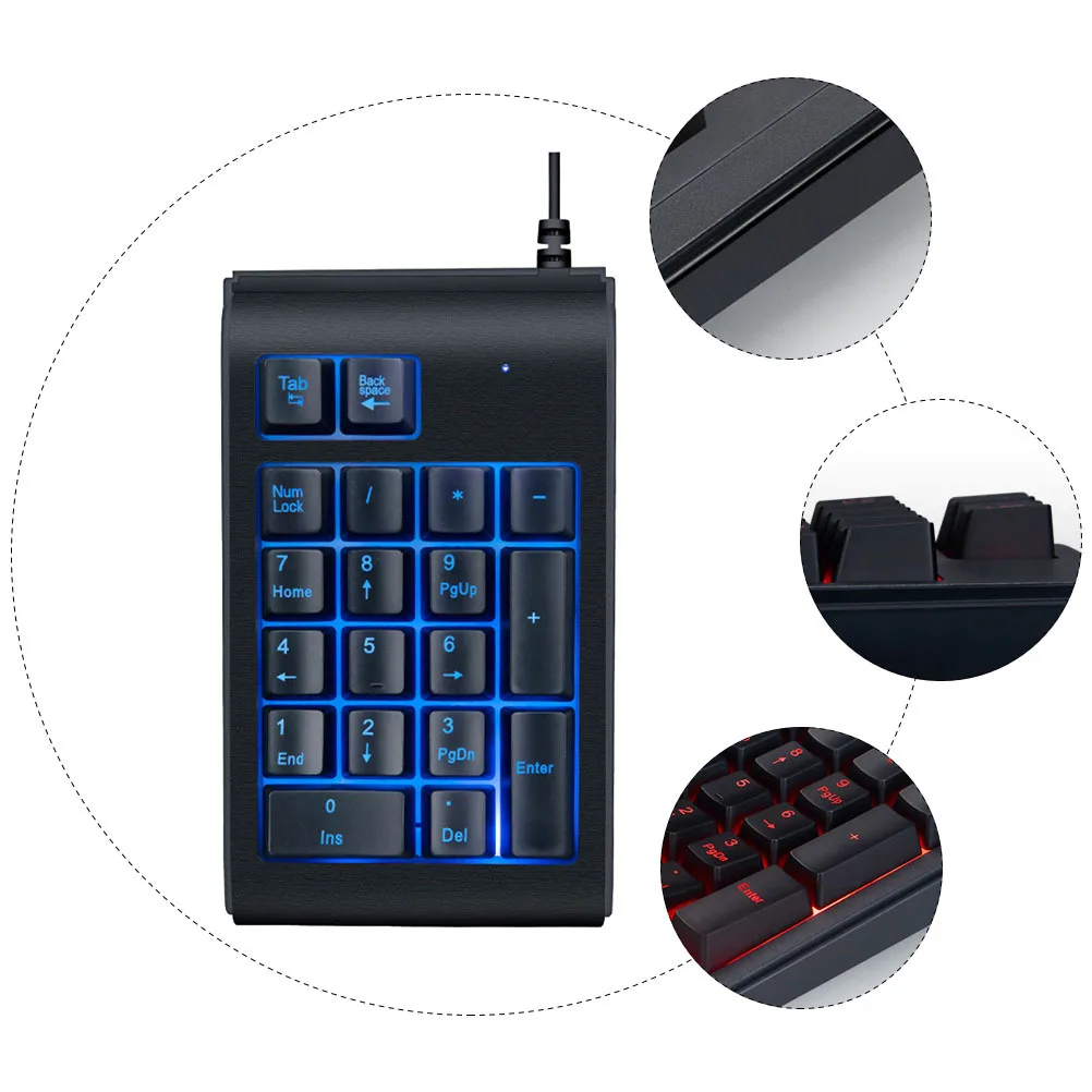 

USB Numeric Keyboard Portable Mini Creative Design Fashion Durable Easy Carry Travel Multifunctional Multimedia Teaching Meeting