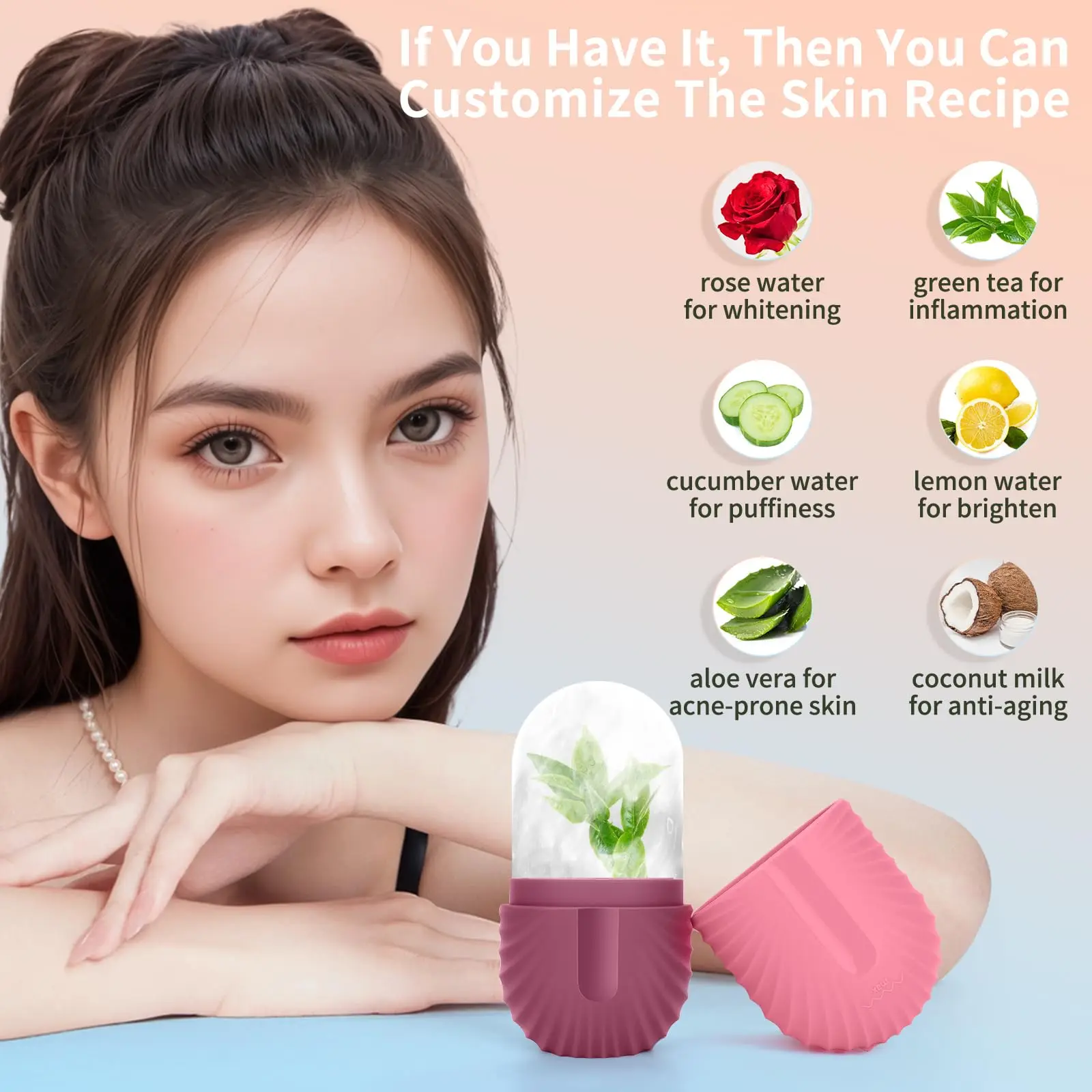 Ice Facial Skin Beauty Care Tools Cube Roller for Face and Eye Brighten Skin Enhancing Natural Glow