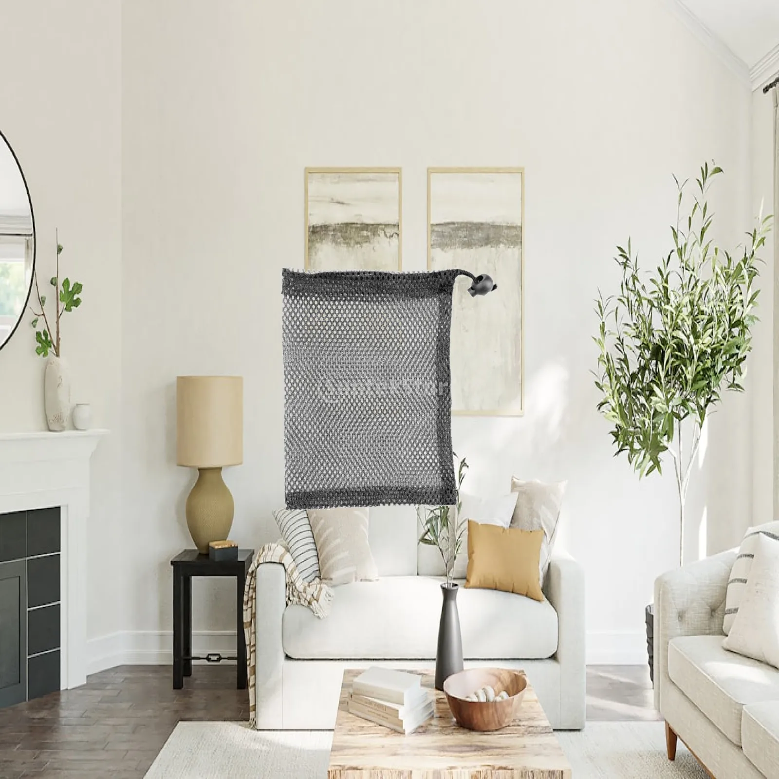 Multifunctional Practical Mesh Bag Stuff Sack Hexagonal Net Large Storage Pouch for Makeup Jewelry
