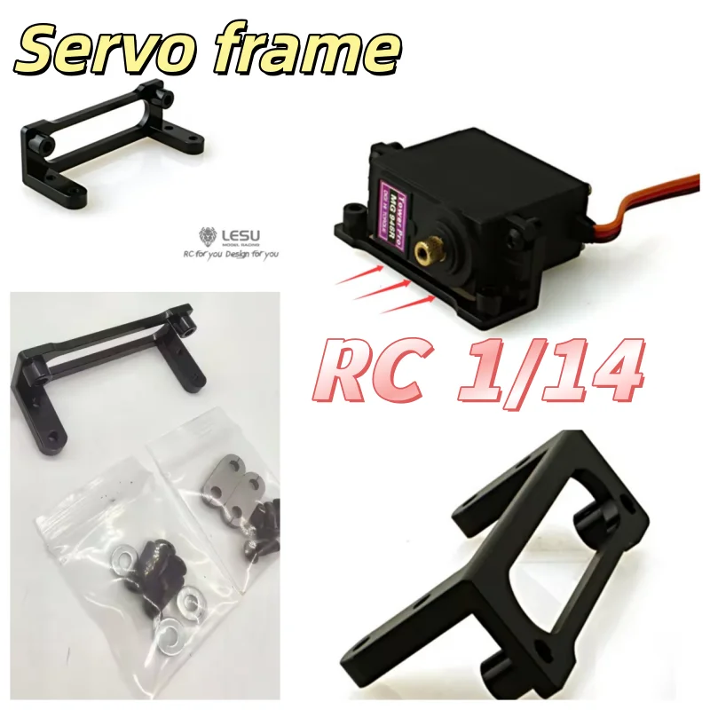 LESU RC 1/14 Frame Specific Servo Bracket G-6048 Front Mounted Servo Lock Diff For Tamiya 1 14 RC Truck Parts Accessories