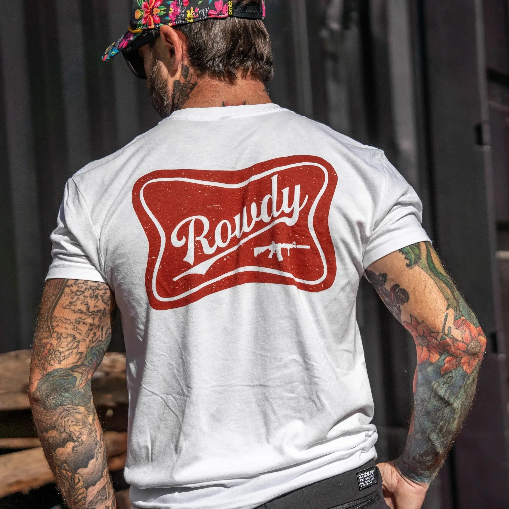 Rowdy Men's T-Shirt - Combat Iron Military T-shirt - Suitable for Sports Wear Pure Cotton