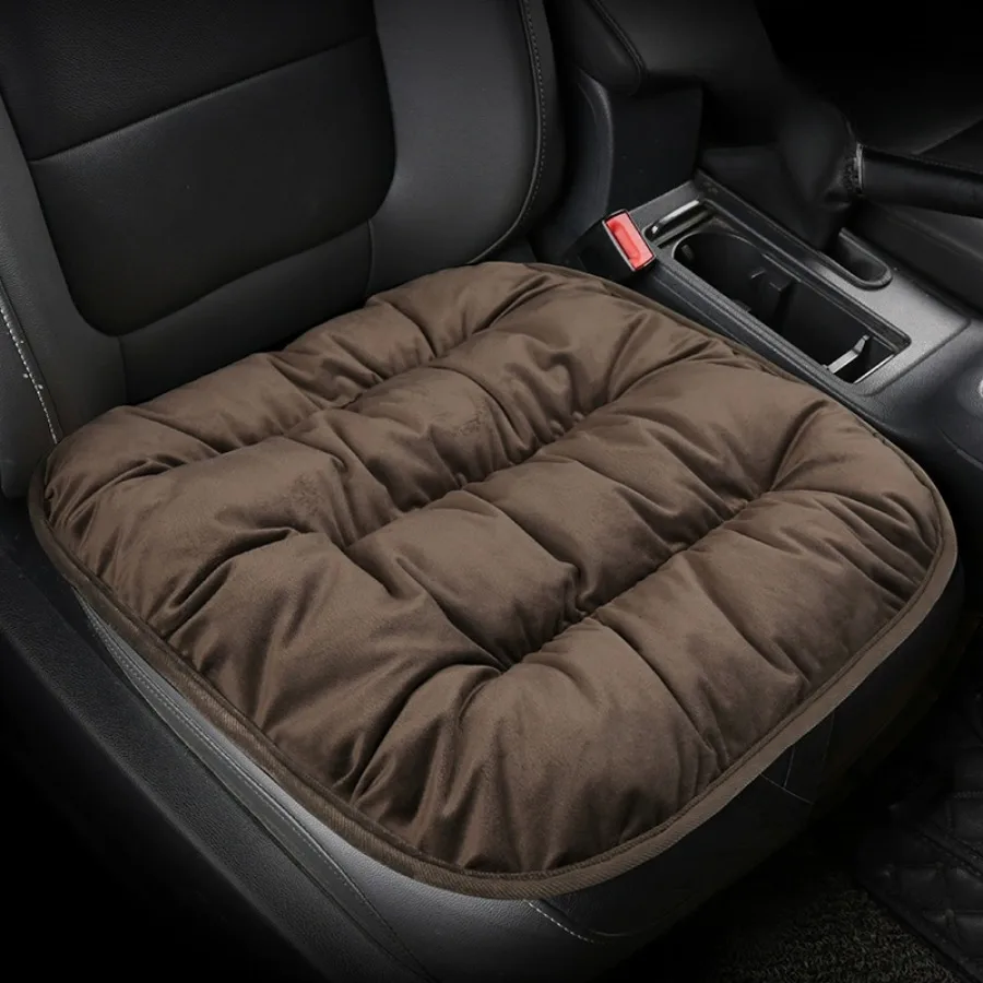 Warm Car Seat Cover Soft Front Seat Cushion Winter Plush Anti Slip Vehicle Chair Protector Universal for 98% Cars
