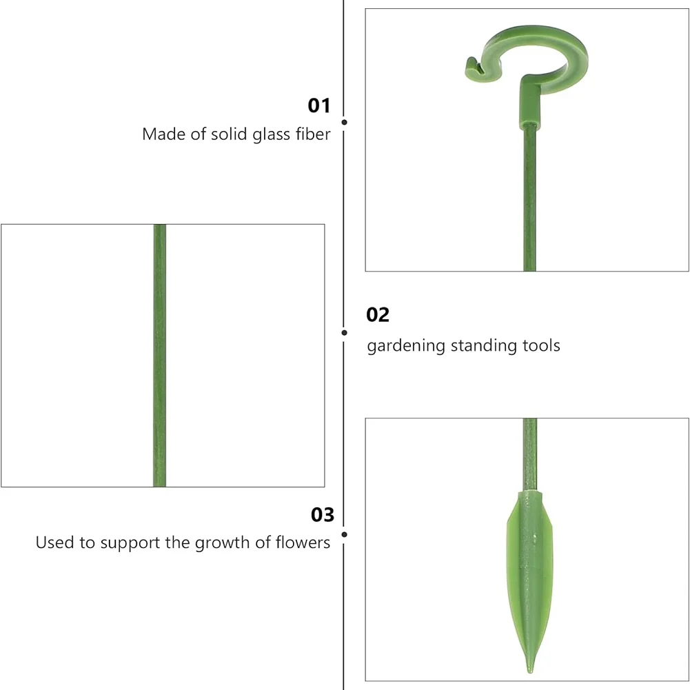 5/10 szt. Rośliny obsługuje Rod wielokrotnego użytku stały kij do roślin stojak sztuczne kwiaty wspornik wspinaczkowy akssezory ogrodnicze