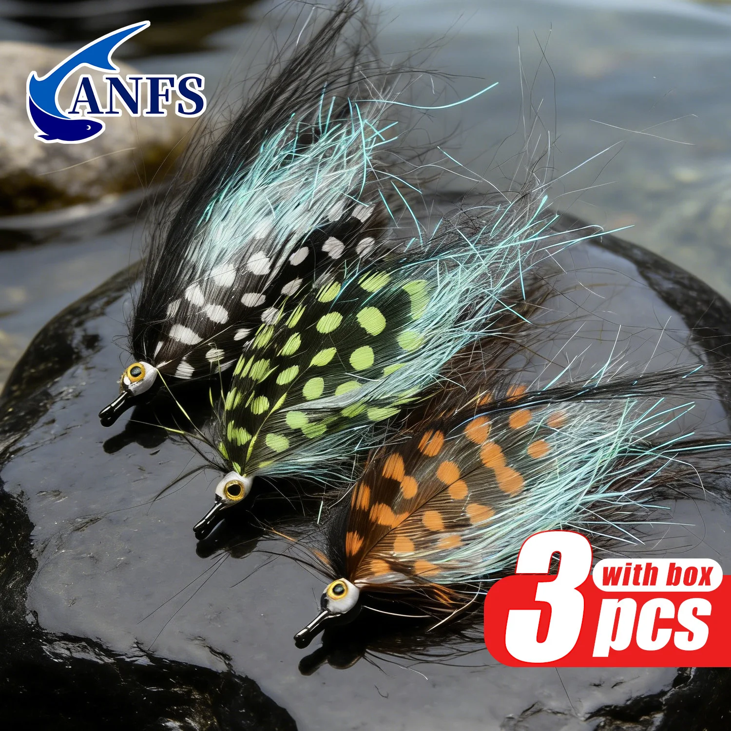 Fishing Equipment Fly - ANFS 3pcs Fly Fishing Flies, Hand