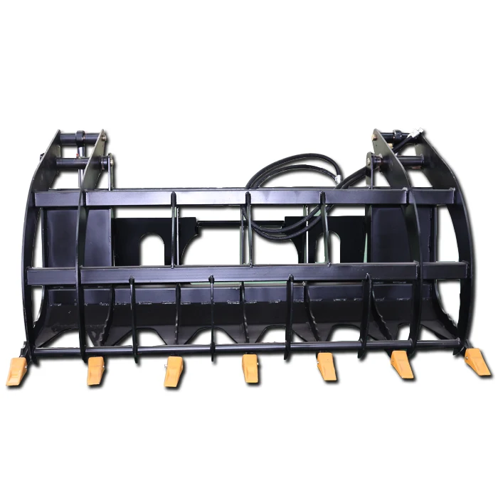 Skid Steer Log Grapple Rake Grass Fork Durable Grapple Rake Attachment