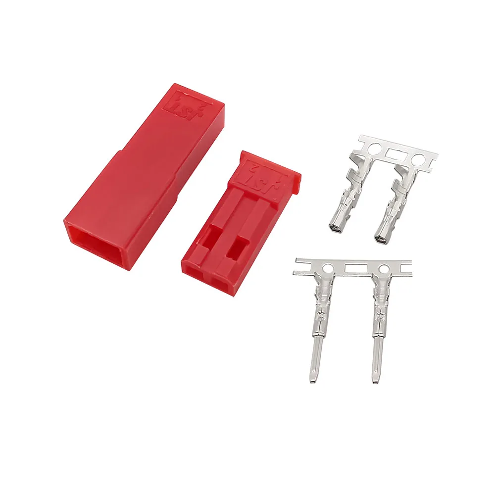 10/20/50Sets 2 Pin JST Red Plug Connector 2.54mm Male Female Housing Crimp Terminal Connector JST SYP 2P for RC Lipo Battery