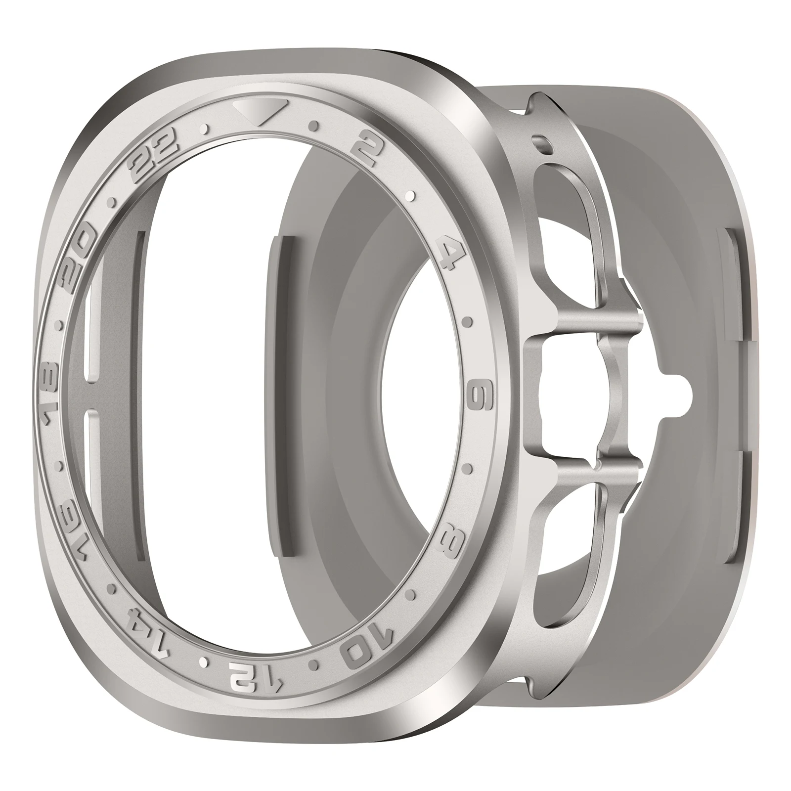 Für Samsung Galaxy Watch Ultra 2025 Gehäuse Metallgehäuse Zubehör Hartrahmen Metallgehäuse für Samsung Galaxy Watch 7 Ultra 47 mm