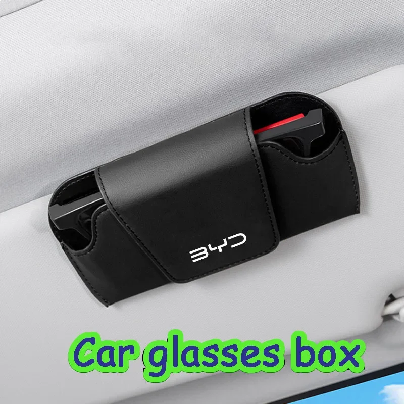 

Car Sun Visor Glasses Box Anti-Shake Compact Holder For BYD Atto3 Seal Dolphin SeaLion6 M6 Auto Accessories
