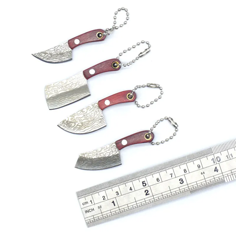 EDC Portable Keychain Small Mini Knife Kitchen Fixed Blade Real Letter Cutter Knife Outdoor Self Defense Accessories Crafts Gift