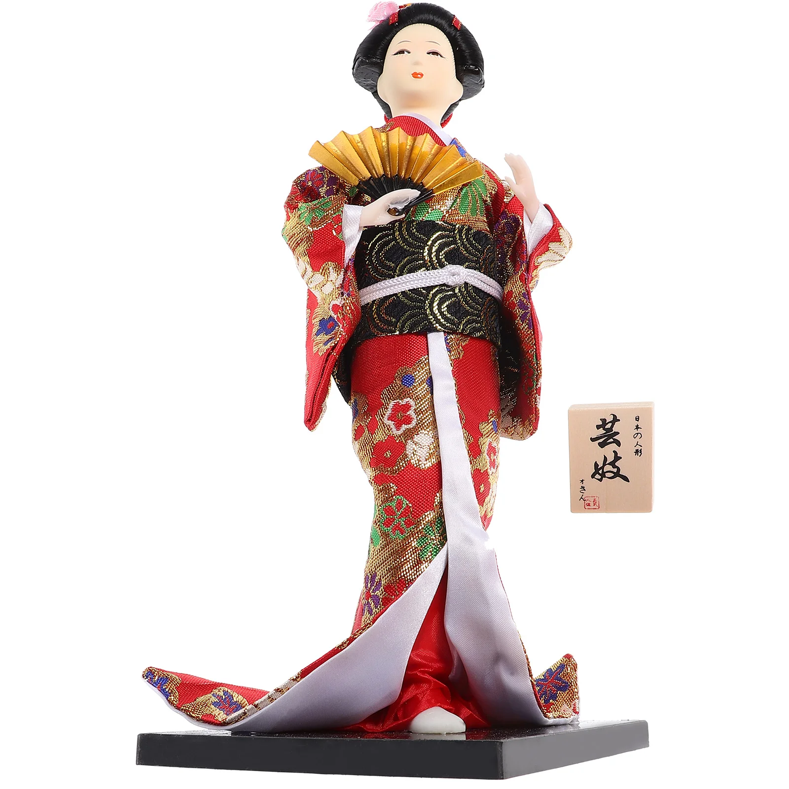 

Japanese Decorative Kimono Girl Statues Kimonos Dolls Geisha Sculpture Baby for Girls Room Desktop Dining